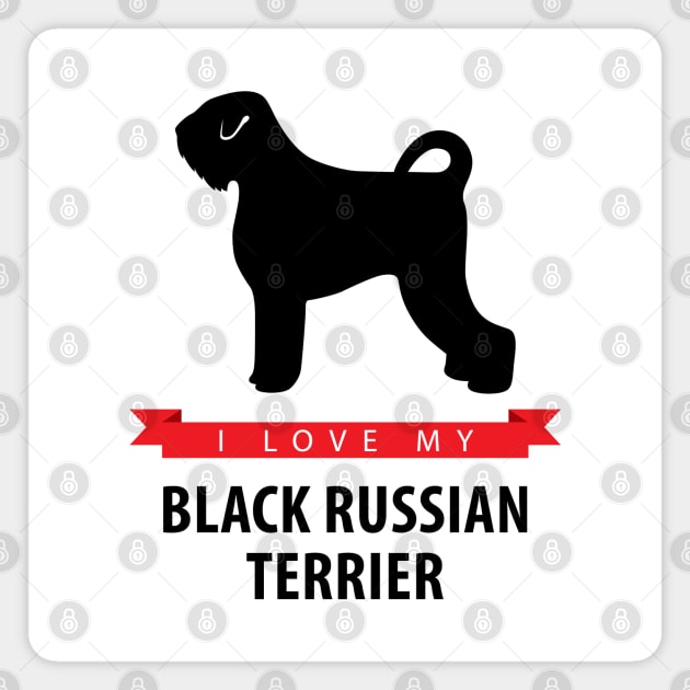 I Love My Black Russian Terrier Magnet by millersye